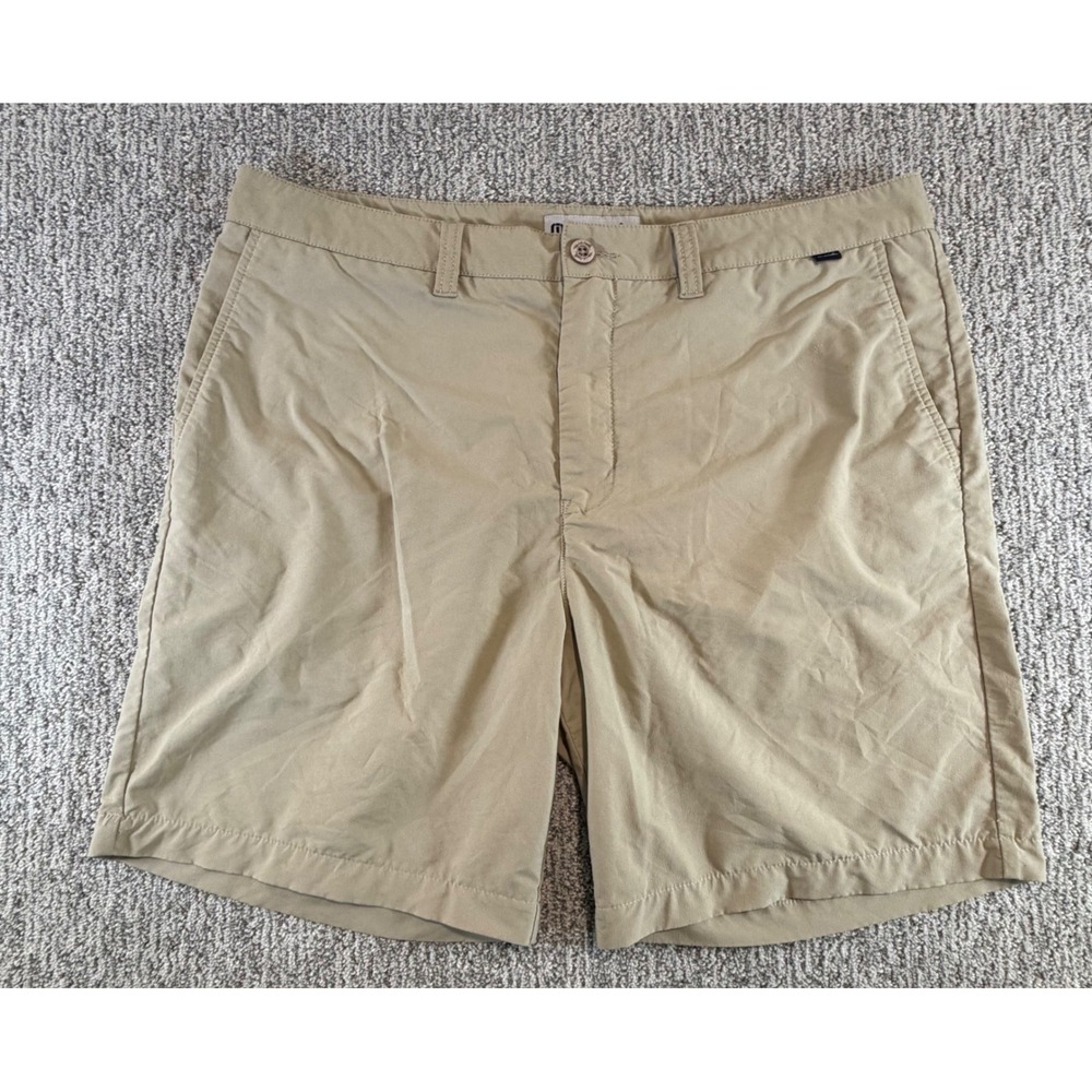 Travis Mathew Shorts Men 38 Khaki Tan Performance Stretch Golf Casual